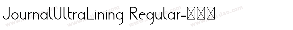 JournalUltraLining Regular字体转换
